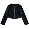 FREDDY - Giacca Corta con Zip da Donna in Similpelle Lucida, Donna, Nero, Medium