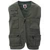 PAYPER Pocket Gilet Estivo Unisex da Uomo Donna Misto Poliestere Multitasche Chiusura Zip portabadge Reversibile Bande Reflex Interno Dry-Tech Pesca Caccia Lavoro Verde Militare (3XL)