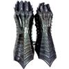 Generic Guanti gotici medievali guanti da nazgul armatura guanti indossabili guanti da braccio in metallo guanti rievocazione LARP guerriero guanti cosplay del XV secolo, Nero , 36 cm