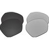 EZReplace Lenti di ricambio per occhiali da sole Oakley Plazma OO9019 (lenti polarizzate) - Adatto per montatura Oakley Plazma (nero carbonio+argento metallico), Nero di carbonio e argento del
