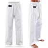 Sportech Italia Pantaloni Cotone Arti Marziali Karate Kungfu Wushu Jujitsu Judo Tai Chi (Bianco, XL, 190/199cm)