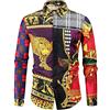 AOKODA Camicia Casual Uomo Leopardo Stampa Uomo Camicia Manica Lunga Primavera Autunno Nuovo Slim Fit Camicia Uomo Urban Moderna Camicia Moda Uomo J-009 XL