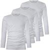 Liabel Maglia a Maniche Lunghe Uomo, Art. 2828-333, Pacco da 3pz, Bianco M