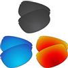EZReplace Lenti di ricambio compatibili con occhiali da sole Maui Jim Makaha MJ405 (lenti polarizzate) - Adatto per montatura Maui Jim Makaha (nero carbonio+blu ghiaccio+rosso fuoco), Nero di