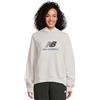 New Balance Athletics French Terry Logo Hoodie da Donna Ash Heather M