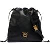 Pinko Borsa Slouchy Bag verticale in pelle nera
