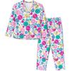 WURTON Infermiera sveglia Stampa Autunno/Inverno Delle Donne A Maniche Lunghe Pigiama Set Conveniente, Chic Elegante Signore Homewear, Nero, S