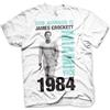 Miami Vice Licenza Ufficiale Don Johnson Is Crockett Maglietta Uomo Mezze Maniche (Bianca), Large