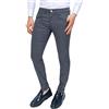 Cristiano Battistini Pantaloni Uomo Slim Fit Casual Eleganti in Cotone (52, #A1 Grigio Scuro)
