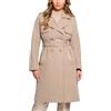 GUESS Donna Cappotto Trench W5RL14WGWD2 Poliestere Beige Scuro S