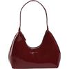 Wedhapy Borsa in pelle rossa borsa bordeaux in pelle rossa impermeabile vintage alla moda da ascella bordeaux con manico superiore a tracolla con cerniera per donna