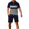 HEONSATI Tuta Estiva Due Pezzi Cotone Uomo Completo da Casa Leggeri Tute Leggero Palestra T Shirt Manica Corta e Pantaloni a Vita Alta Completo Sportivo Fitness Completi Casual 2 Pezzi Elegante