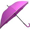 VIRSUS 1 ombrello lungo e resistente 8 stecche 8319 di colore fucsia con bordino stampato, aste e struttura in fibra rinforzata ANTIVENTO e impugnatura in gomma ergonomica pioggia inverno