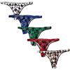 Faringoto Slip da uomo in seta di ghiaccio stampato Checker Pantaloni perizoma bikini traspirante, 5 paia, M
