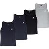 Lotto Canotta Uomo Offerta 3-4 Pezzi in Cotone Pettinato, Vogatore Uomo, Canottiera Uomo (3 Pezzi 1 Blu + 1 Nero + 1 Grigio, L)