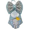 Pri Frog Fiocco Nascita per Nonni - Coccarda Nascita Personalizzata con elefantino - bimbo - bimba - Fiocco nascita nonni fantasia luna e stelle - Handmade - Made in Italy