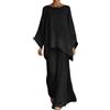 Uwdiohq Completo da Donna Composto Due Pezzi, Comodo E Ampio, Top in Lino Cotone Pantaloni A Gamba Larga. Camicia Incinta (Wine, S) T Shirt Basic Maglietta Bianca Rosa Palestra Natalizia