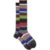 Gallo - Calze Lunghe Uomo Cotone E Cashmere Nero Righe Multicolor Macro