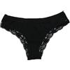 Generico 6 pz. Slip donna brasiliana bordi in pizzo Cotone bielastico nero Jadea art.519 colore Nero Taglia 5
