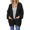 Cocila Cardigan Oversize da Donna con Maniche A 3/4 E Aperto sul Davanti Rinascimento Black XL Giubbotto Invernale Rosso Vestito Donna Invernale Camicia Satinata Giubbotti Inverno Giacca