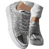 EQWIGKEIT Sneaker da donna con brillantini, scarpe da passeggio, traspiranti, scarpe da ginnastica lucide, leggere, con paillettes, per il tempo libero, classiche scarpe sportive, 40 EU