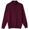 Coveri Maglia Maglione a Lupetto Uomo Mezza Zip Collo Alto con Cerniera M L XL XXL XXXL (M - Bordeaux)