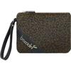 Braccialini Milly Pochette in materiale effetto cavallino dalla fantasia leopardata, dal design essenziale e raffinato. Chiusura con zip dorata con laccetto laterale e logo frontale.