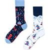 Many Mornings Alpine Ski Calzini Non abbinati, Multi-Color, 35-38 Unisex-Adulto