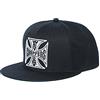 West Coast Choppers Unisex Snapback Cap OG Cross Flatbill, Farbe:black, Größe:one size