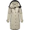 MARIKOO Cappotto invernale da donna, parka caldo con cintura in vita e cappuccio rimovibile Anoukaa 16 S-3XL, Grigio ghiaia, L