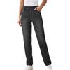 Générique Jeans da donna a vita alta, vestibilità dritta, gamba larga, elasticizzati, pantaloni in denim elasticizzati, pantaloni sportivi urbani, jeans casual quotidiani, pantaloni danza, fitness, jeans alla