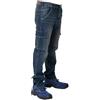 b x work Jeans da Lavoro Cargo, Denim Elasticizzato, Pantalone Multitasche da Lavoro Uomo, vestibilità Gamba Slim, 2XL