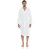 Jolie Firenze BIBIHOME - Accappatoio Spugna unisex 100% cotone pettinato (420 gr/mq) (IT, Testo, M, Regular, Regular, BIANCO)