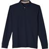 Coveri Polo Uomo Caldo Cotone Felpato Manica Lunga Blu Grigio Taglie Forti 3XL 4X 5X 6X (IT, Testo, 5XL, Regular, Regular, Blu)