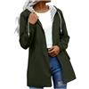 Gienslru Giacca Antipioggia Donna Impermeabile Leggera Traspirante - Giacca a Vento Ripiegabile Cappuccio Zip Tasche, Giubbotto Moto Trekking Softshell Outdoor Escursionismo