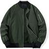 CASIVENT Giacche bomber da uomo casual da atletica leggera con cerniera intera Varsity, Verde, XXXL