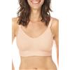 Amoena Eliza - Reggiseno per Mastectomia da Donna, Senza Ferretto, con Chiusura Frontale e Tasche, Comodo, Spalline Larghe Regolabili, Rosa Nudo, S