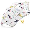 FRODOTGV Ombrello da sci bianco per bambini e bambini, ombrello UV con striscia riflettente ombrello di sicurezza con impugnatura facile da impugnare per ragazzi e ragazze