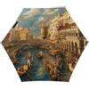 Anceky Canalettos Bucin Ritorno Venezia Italia Ombrello da viaggio per pioggia Antivento Ombrello compatto portatile pieghevole a 5 pieghe