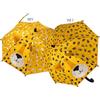 Floss & Rock Ombrello per bambini 3D con disegno leopardato che cambia colore, 50 cm, giallo