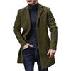 Oanviso Cappotto Uomo Invernale Lana Lungo Giacca Slim Fit Blazer Casual Elegante Peacoat Classico Trench Coat Soprabito Giacche A Vento B Grigio M