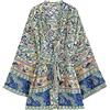 BGT Cardigan Sottile di Cotone Estivo Donna, Giacca Cardigan Kimono Stampato in Vita, Cardigan, Maniche Corte, Maniche Lunghe, Bikini Top (Style 2,L)