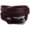 ZENSE - Bracciale uomo in vera pelle marrone con tripla fascia ZB0253-A