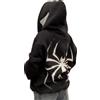 BaeKnyin Felpa con Cappuccio e Zip Cosplay Hip Hop Y2K Harajuku Style Pullover da Uomo Spider Grunge Giacca di Halloween con Cerniera Unisex Hoodie S,Bianco-1