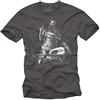 MAKAYA Abbigliamento Moto - Magliette Vintage Stampate T-Shirt Uomo Grigio M