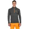 Rossignol Blackside - Maglia intermedia in pile con mezza zip da uomo, colore: grigio onice, S, Grigio Onice, Small