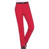 Hanraz Pantaloni da neve da donna, foderati, neri, corti, da neve, caldi, in softshell, antivento, da sci, da trekking, da snowboard, 16# rosso, S