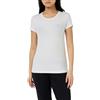 Emporio Armani Studs Stretch Cotton Loungewear T-Shirt, T-Shirt Donna, Bianco (White), L
