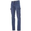 Ergos Workwear Payper - Hummer Jeans da Uomo Elasticizzato con Tasconi Laterali Colore: Deep Blue, Taglia: 56/58 con Una T-Shirt in Omaggio