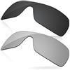 LenzReborn - Lenti polarizzate di ricambio per occhiali da sole Oakley Oil Rig - Più opzioni, nero scuro + grigio argento, Taglia unica